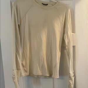 Oiselle Cream Long Sleeve Top